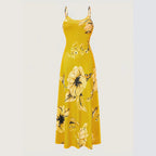 Damen Maxikleid mit floralem Muster und schmalen Trägern R&B