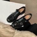 Damen modische Mokassins mit eleganter Schnallenapplikation R&B