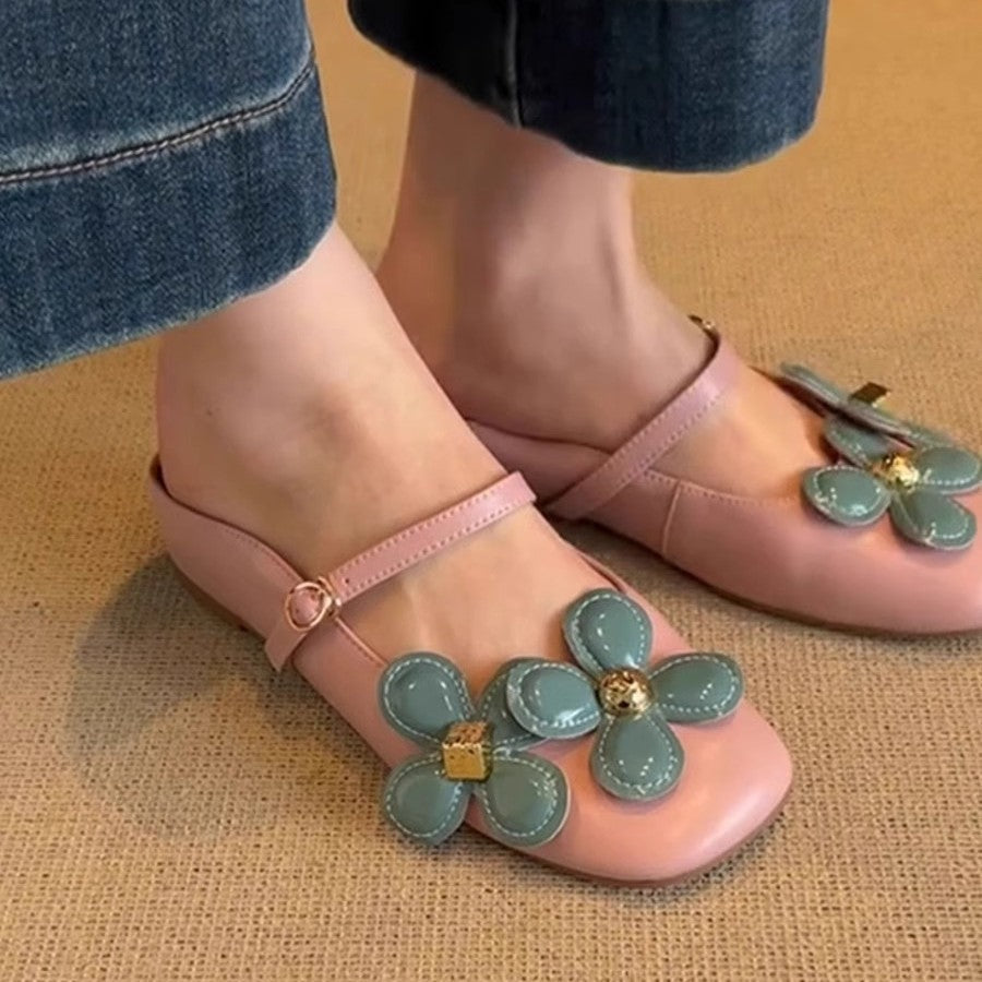 Damen Sling-Sandalen mit modischem Blumendesign und komfortabler Innensohle R&B