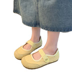 Damen Komfortable Ballerinas mit verstellbarem Riemen