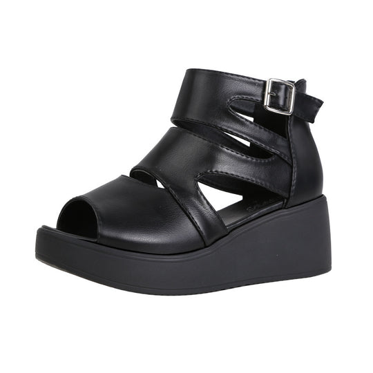 Damen Wedge-Sandalen mit modischen Cut-Outs und verstellbarem Riemen R&B