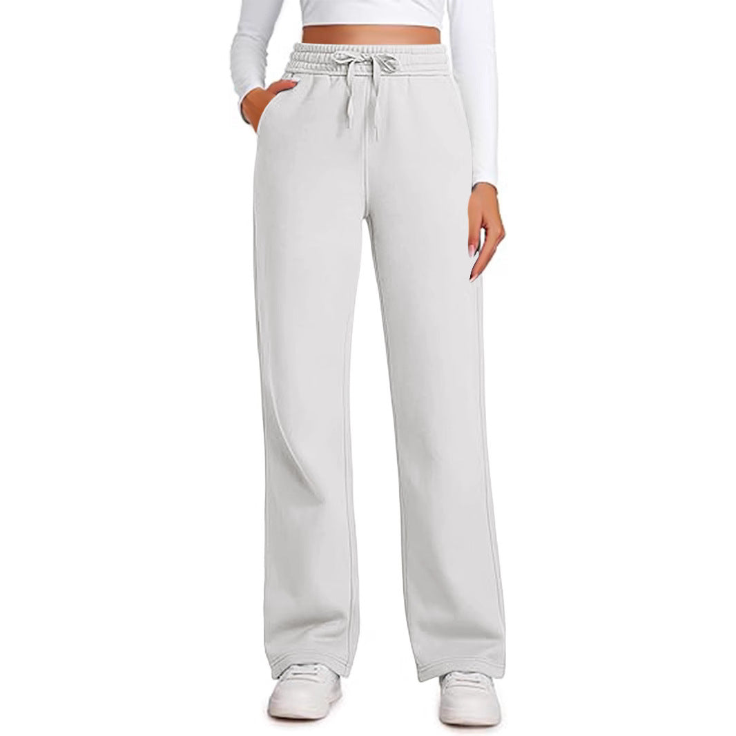 Damen Lässige Freizeithose mit weitem Schnitt und elastischem Bund R&B