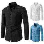 Herren Langarmhemd mit strukturiertem Design und moderner Passform
