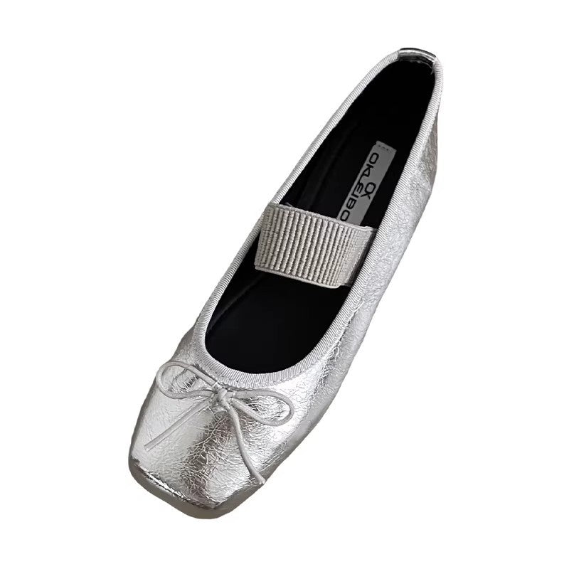 Damen Mary Jane Ballerinas mit elegantem Riemchen und verspieltem Schleifen-Detail R&B