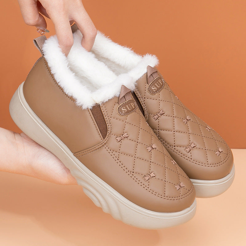 Damen Bequeme und warmgefütterte Slip-On Freizeitschuhe R&B