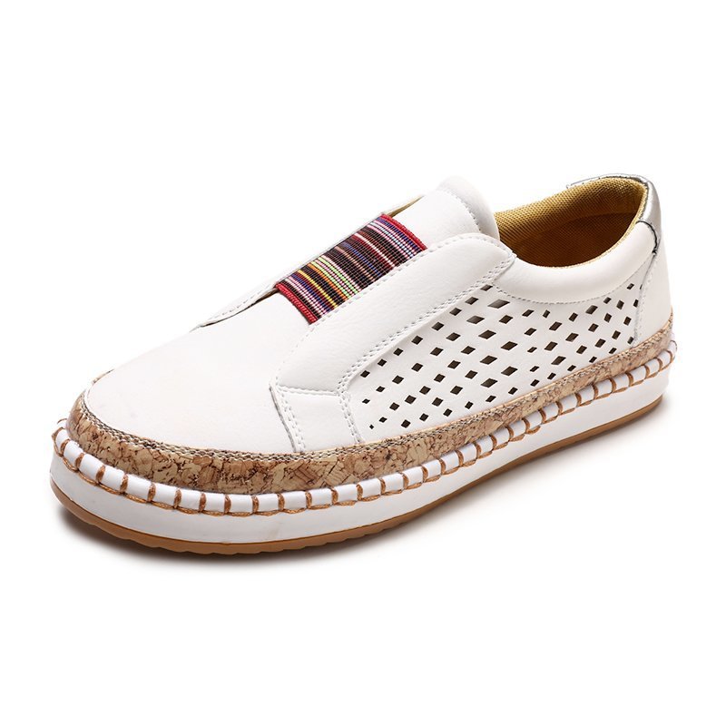 Damen modische Slip-On Sneakers mit luftiger Netzstruktur und dekorativen Streifen R&B