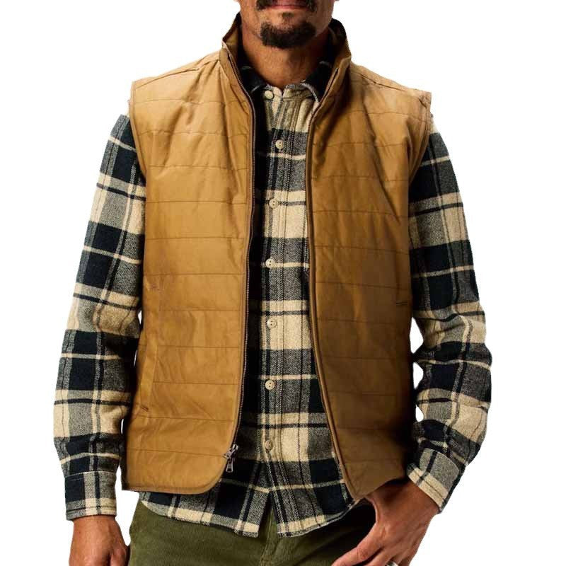 Herren gesteppte Weste mit modernem Schnitt und funktionalen Taschen