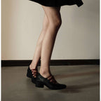 Damen Elegante Schnürschuhe mit ausgefallenem Design und hochkanntiger Zehenpartie