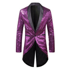 Herren eleganter Paillettenblazer mit luxuriösen Details R&B