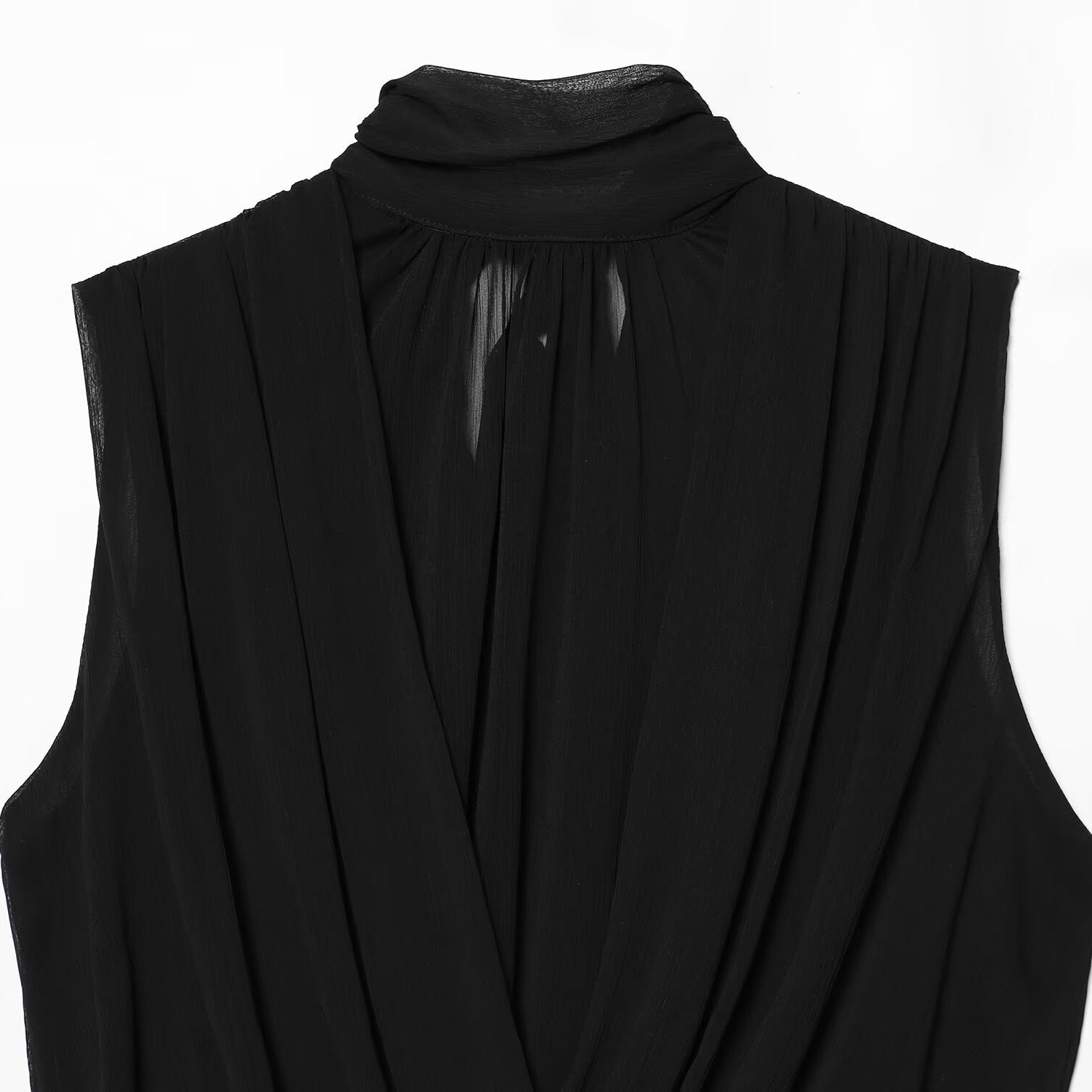 Damen ärmelloses Drapé-Oberteil mit elegantem Halsschlitz und fließendem Schnitt R&B