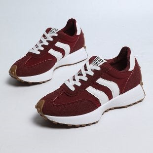 Damen Sportliche Retro Sneakers mit modischem Wildleder-Design R&B