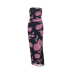 Damen Maxikleid mit raffiniertem Floral-Design und schmalem Schnitt