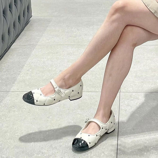 Damen Ballerinas mit dekorativem Herzdesign und patentierter Schuhspitze R&B