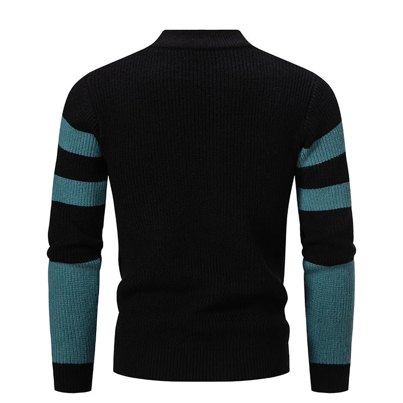 Herren modischer Pullover mit strukturiertem Blockdesign R&B