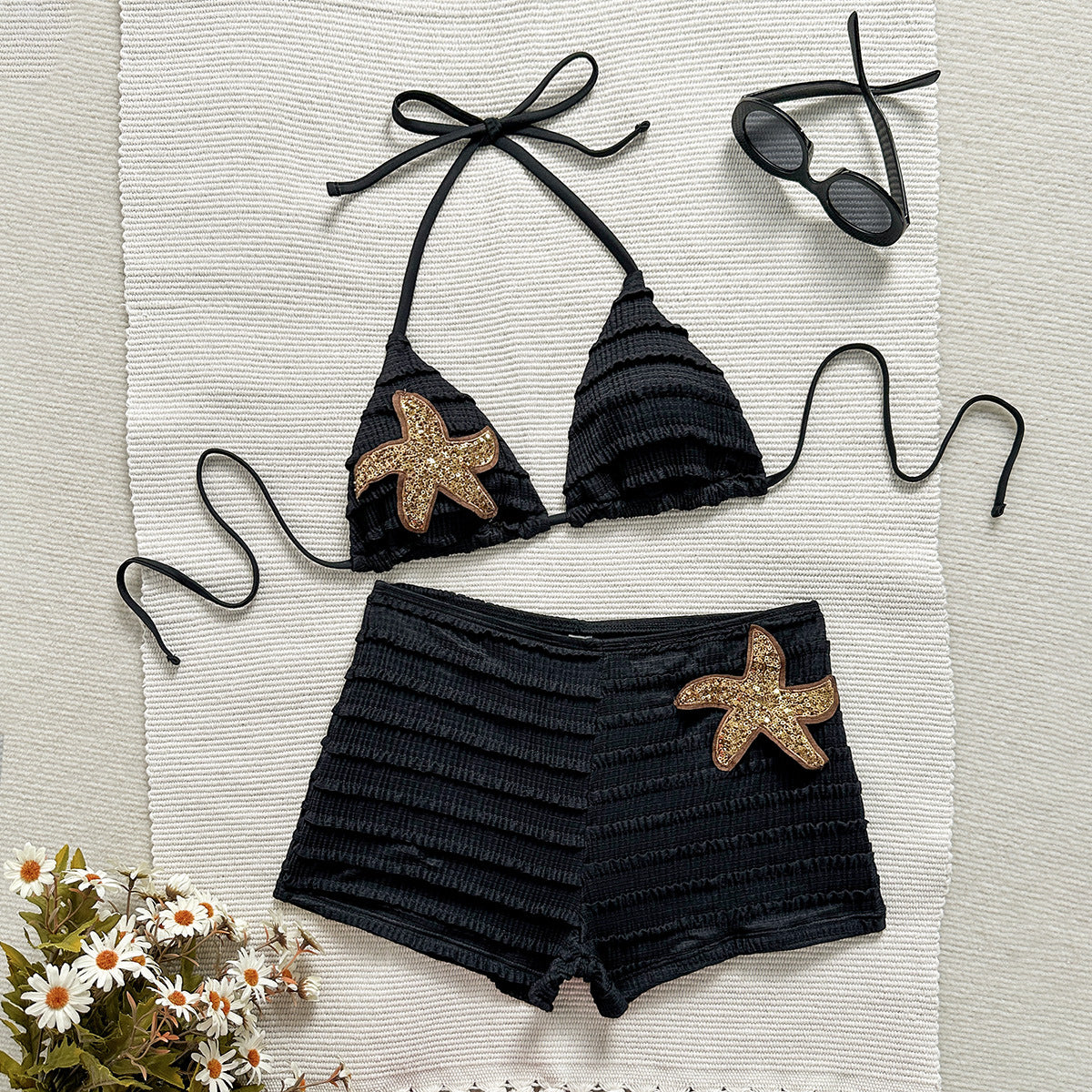 Damen Bikini mit Rüschendesign und bezaubernden Applikationen R&B