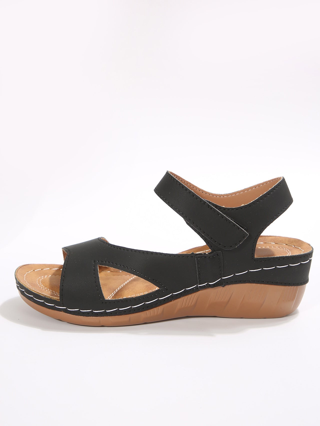 Damen Komfortable Riemensandalen mit verstellbaren Klettverschlüssen und anatomischem Fußbett R&B