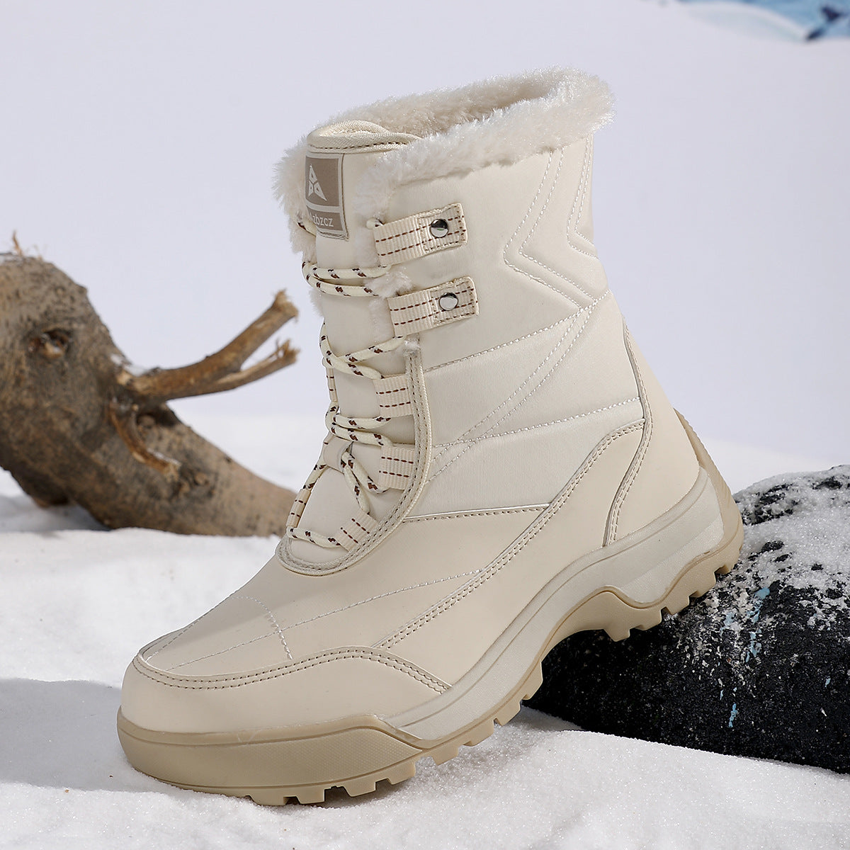 Damen isolierte Winterstiefel mit rutschfester Sohle und weichem Innenfutter R&B