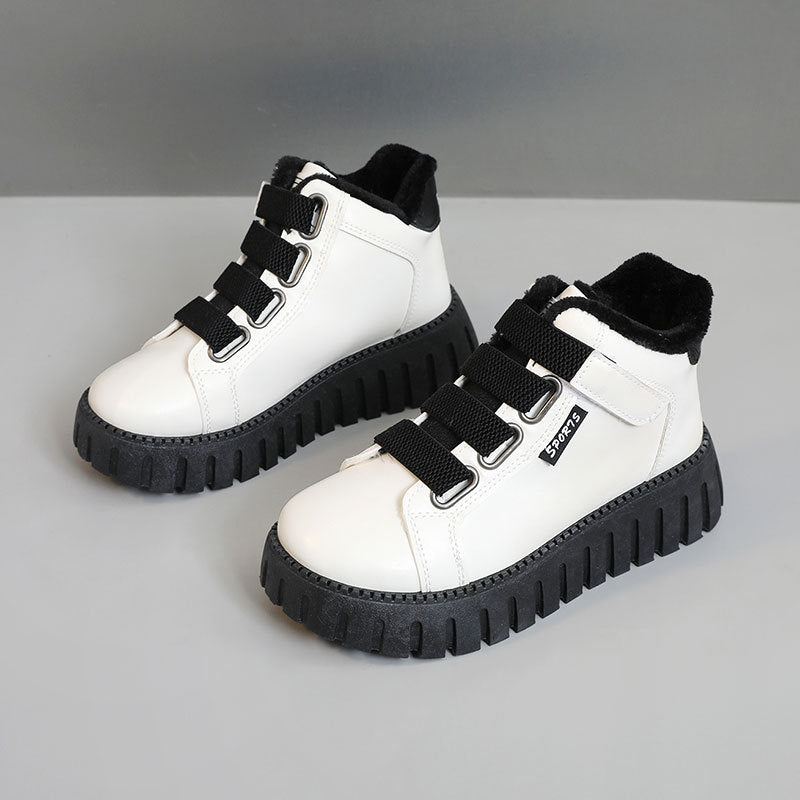 Damen Modische Winterstiefel mit flauschigem Innenfutter und robustem Profil R&B