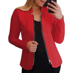 Damen Bikerjacke mit innovativem Schnitt und praktischen Reißverschlussdetails R&B