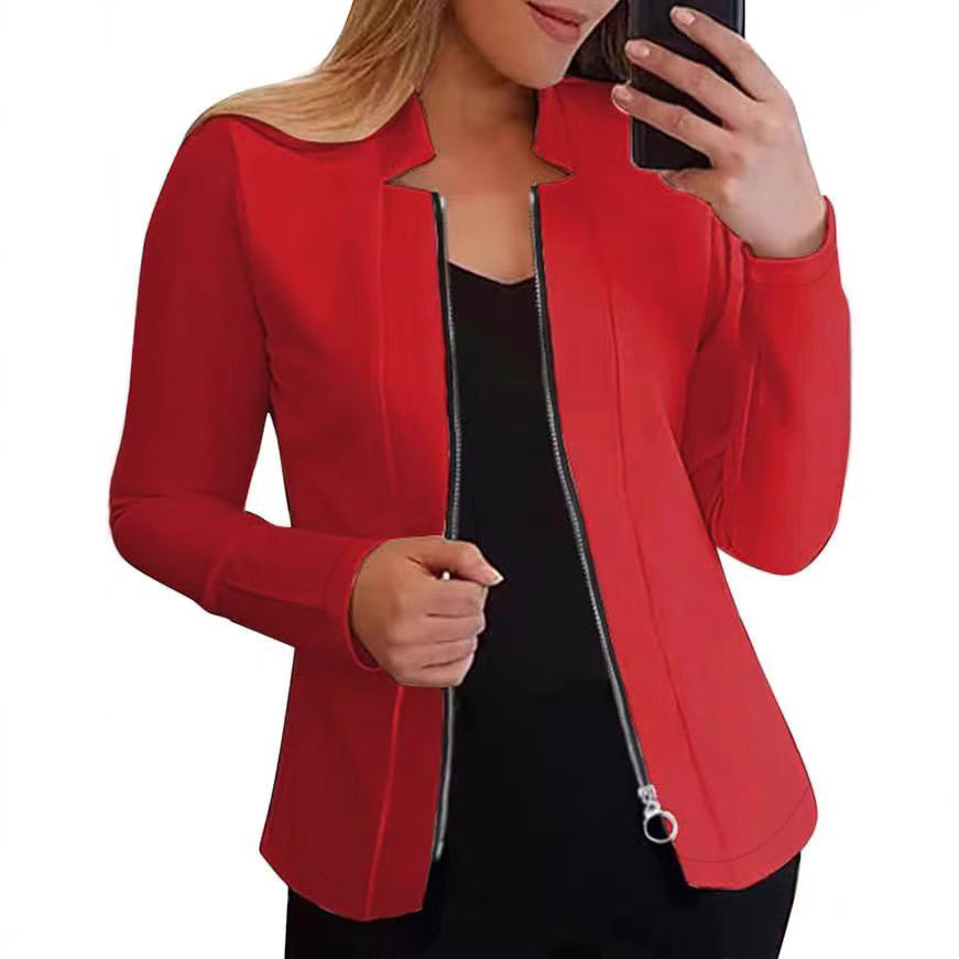 Damen Bikerjacke mit innovativem Schnitt und praktischen Reißverschlussdetails R&B
