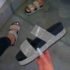 Damen Glamouröse Komfortsandalen mit Strassverzierungen R&B