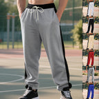 Herren nan weite Jogginghose mit kontrastseitstreifen, elastischem Bund und Kordelzug R&B