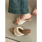 Damen elegante Plateau-Mules mit Fäustling-Optik R&B