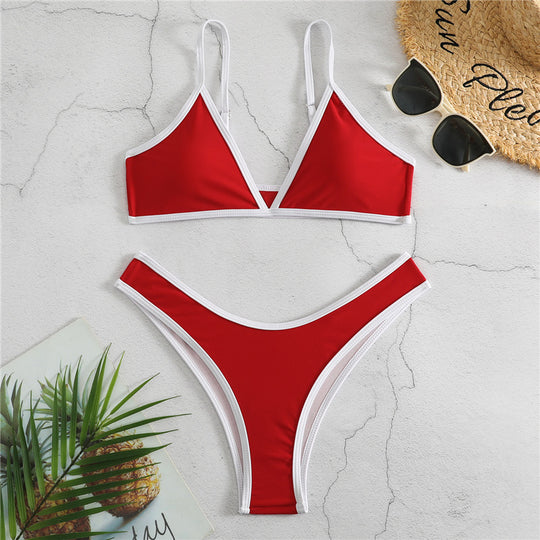 Damen Triangel-Bikini mit eleganter Naht und sportlichem Schnitt R&B