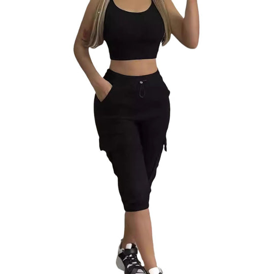 Damen Cargo-Shorts mit praktischem Taschen-Design und elastischem Bund R&B