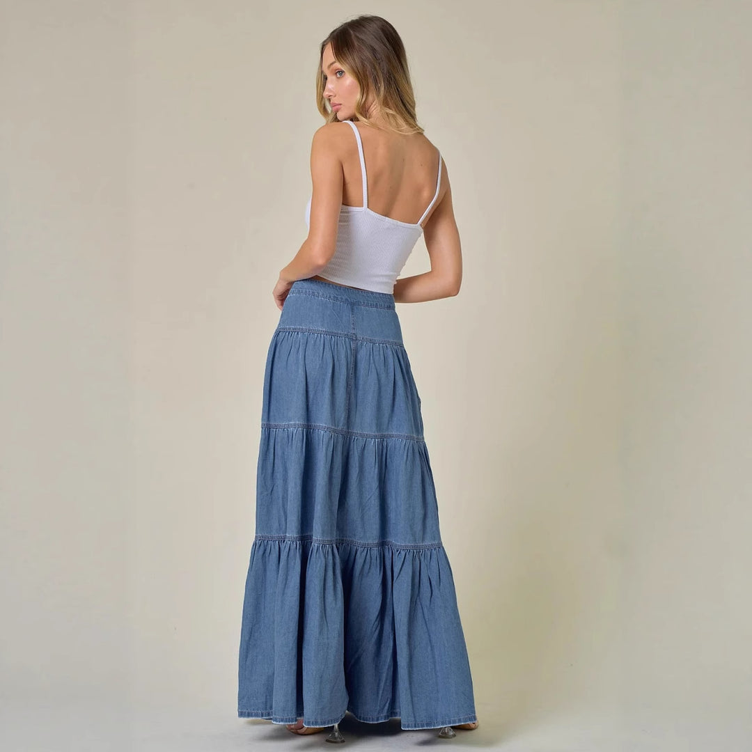 Damen luftiges Jeanskleid R&B
