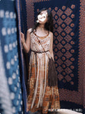 Damen Boho Chic Maxi-Kleid mit Fransen und gehäkeltem Oberteil R&B