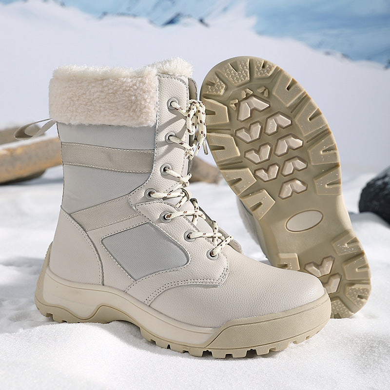 Damen warme Winterstiefel mit isolierender Polsterung und rutschfester Sohle R&B