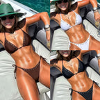 Damen Triangel-Bikini mit glänzenden Akzenten R&B