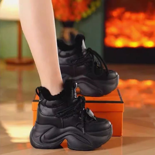Damen Winter-Sneaker mit kuscheligem Innenfutter und rutschfester Sohle R&B