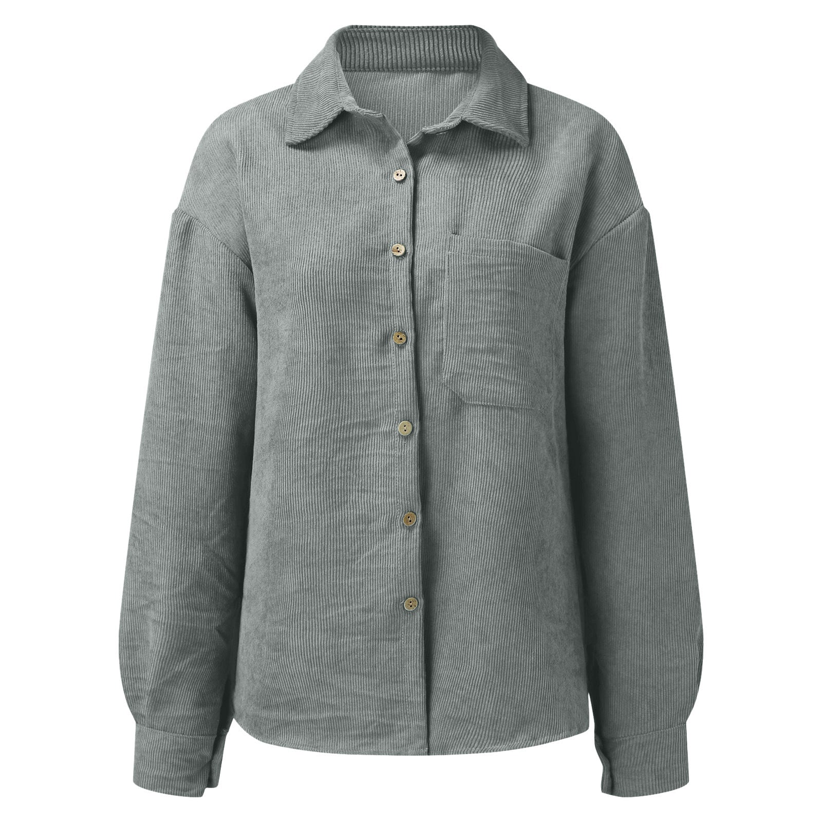 Damen Übergroße Kordbluse R&B
