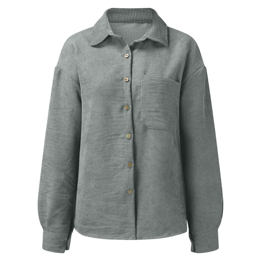 Damen Übergroße Kordbluse R&B