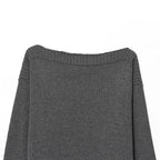 Damen kuscheliger Strickpullover mit weitem Schnitt und Rippbündchen R&B