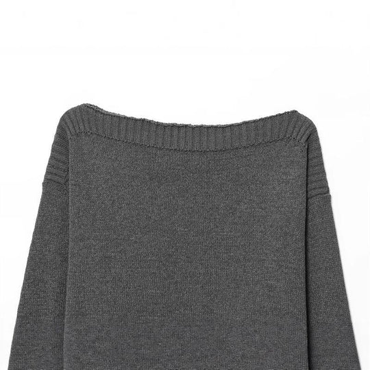 Damen kuscheliger Strickpullover mit weitem Schnitt und Rippbündchen R&B