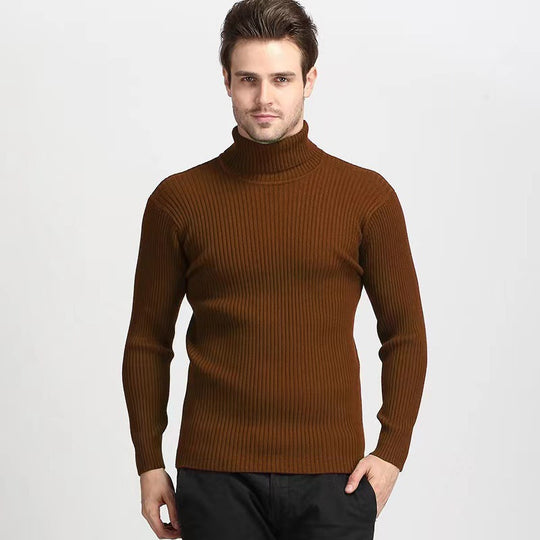 Herren Rollkragenpullover mit feiner Rippenstruktur und hohem Tragekomfort R&B