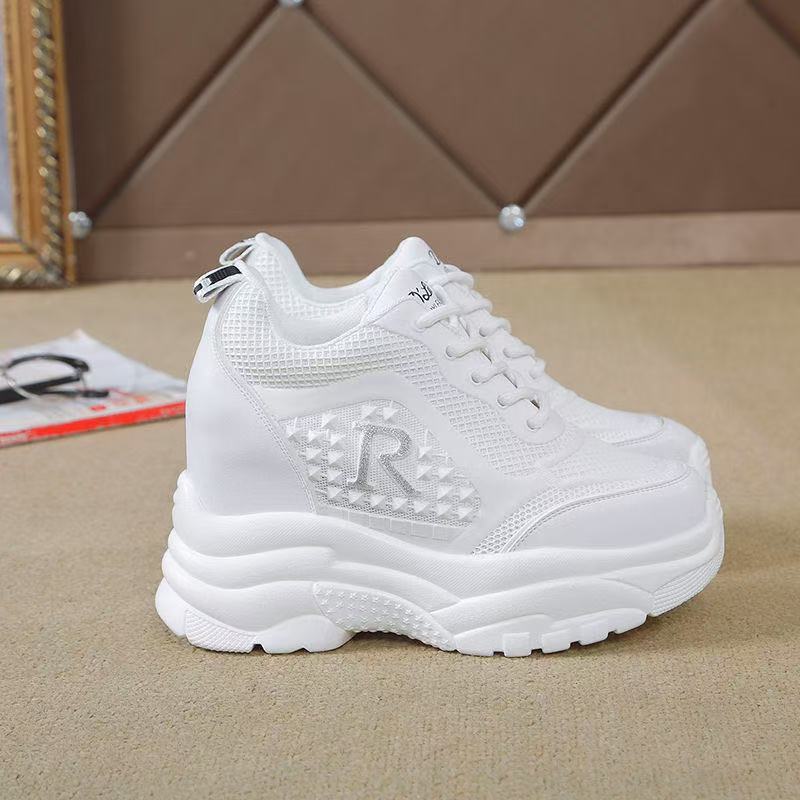 Damen modische Sneaker mit luftigen Netzdetails und rutschfester Sohle R&B