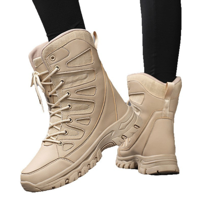 Damen Sportliche Winterstiefel mit hohem Schaft und rutschfester Sohle