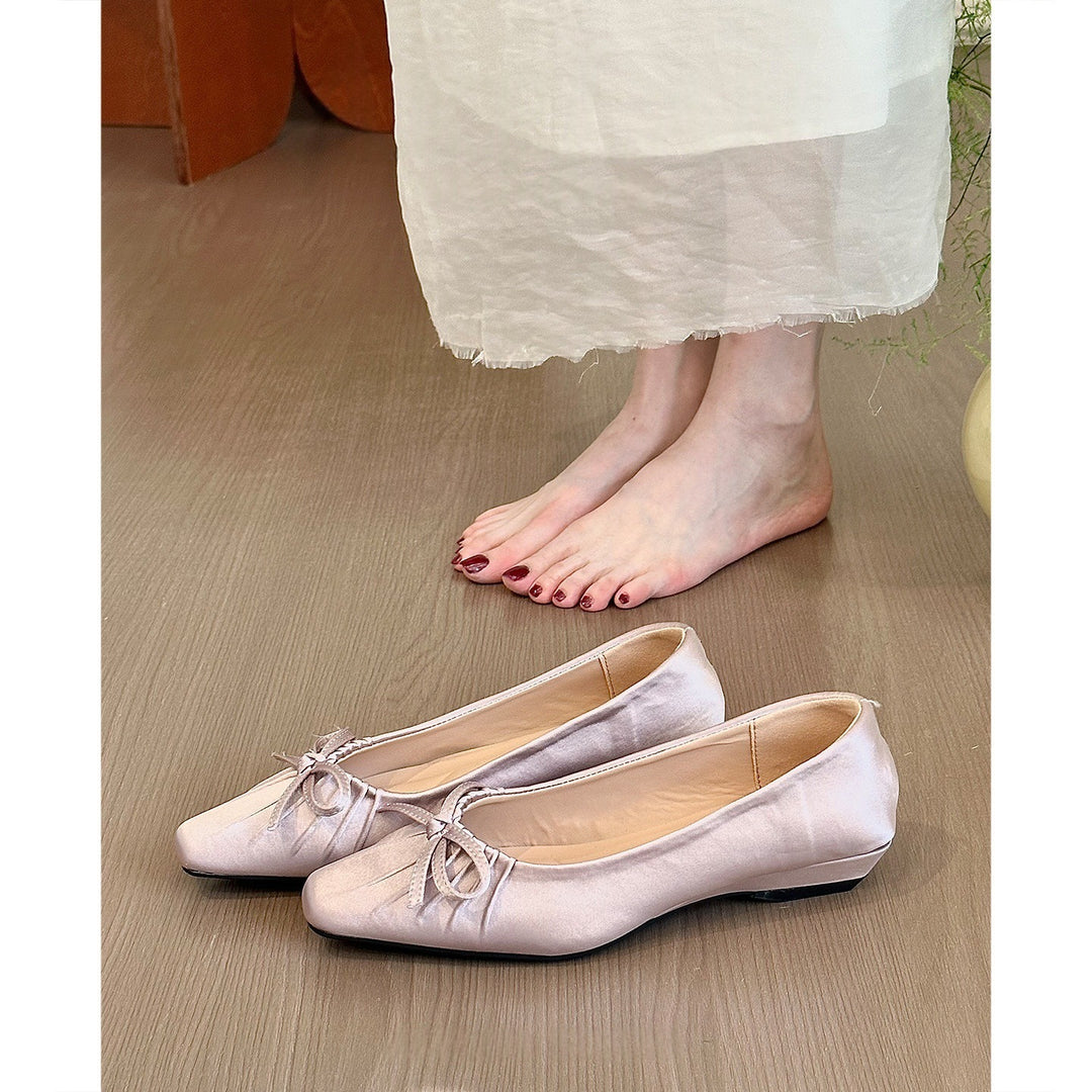Damen Ballerina-Schuhe mit dekorativem Schleifenakzent und weicher Innensohle R&B