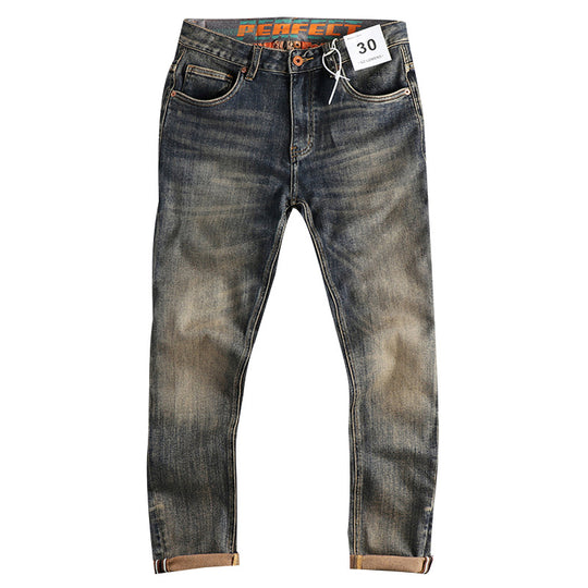 Herren Slim-Fit Jeans mit lässigem Used-Look R&B