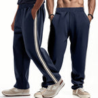 Herren Freizeit-Jogginghose mit seitlichen Streifen und elastischem Bund R&B