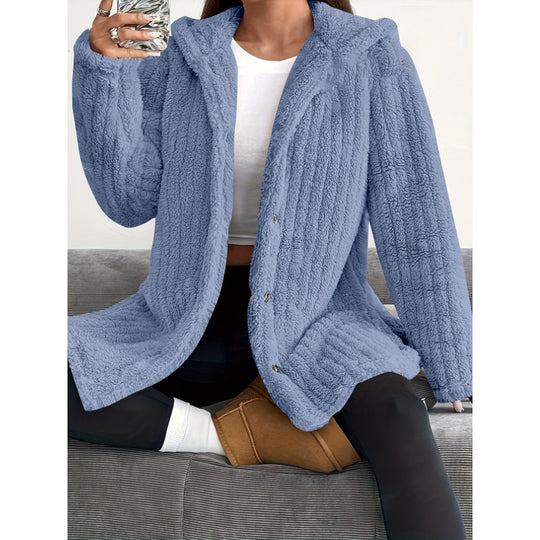 Damen kuschelige Fleecejacke R&B