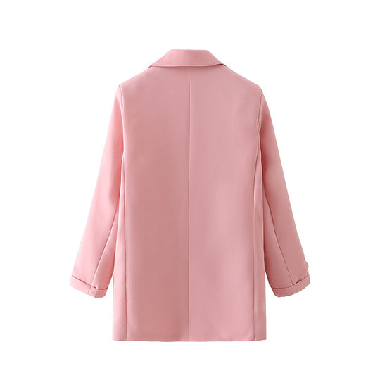 Damen elegante Blazerjacke mit modernem Schnitt und strukturiertem Gewebe R&B