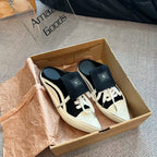 Damen lässige Slipper mit stylischem Schnürdesign R&B