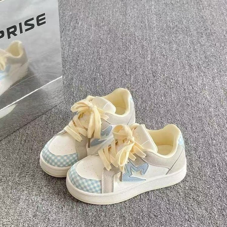 Damen Modische Sneakers mit karierten Akzenten und atmungsaktiver Struktur R&B