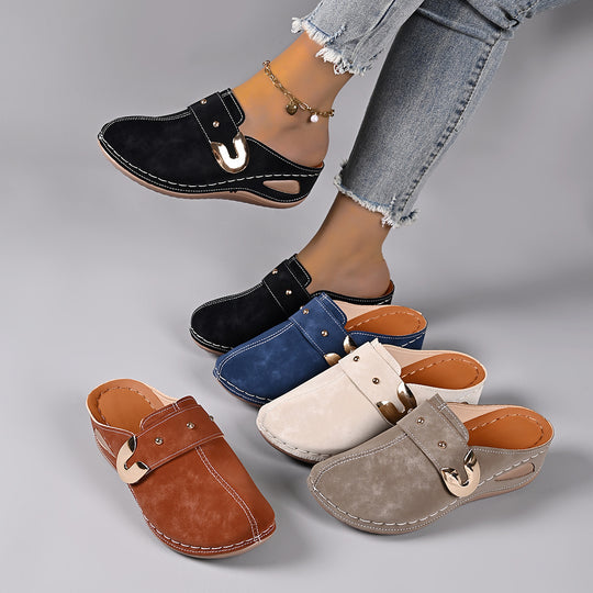 Damen bequeme und modische Clogs mit eleganten Akzenten R&B