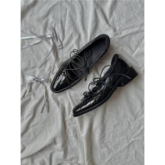 Damen elegante Ballerinas mit Double-Cross Riemchen R&B